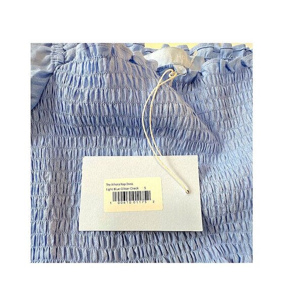 Hill House Athena Nap Dress, Light Blue Glitter Check, Size S, New with tag - Picture 4 of 12